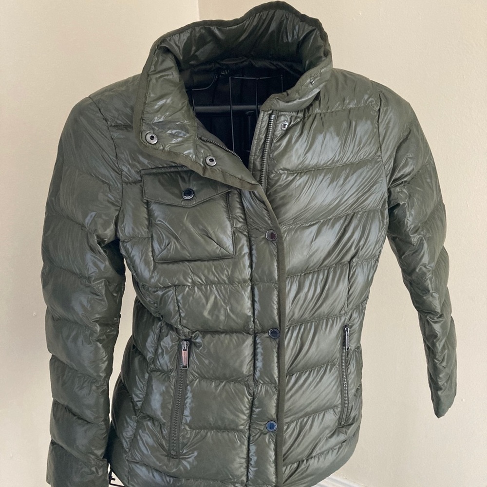 London Fog army green puffer coat